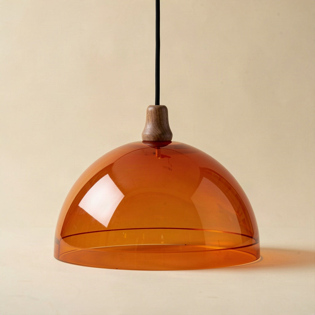 Acrylic Dome With Walnut Wood Details