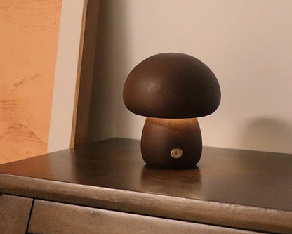GlowShroom - Wooden Mushroom Bedside Lamp