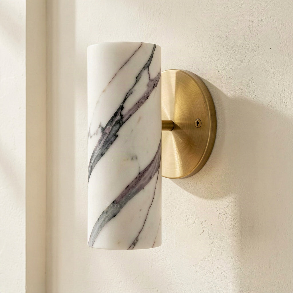Natural Marble on Brushed Brass