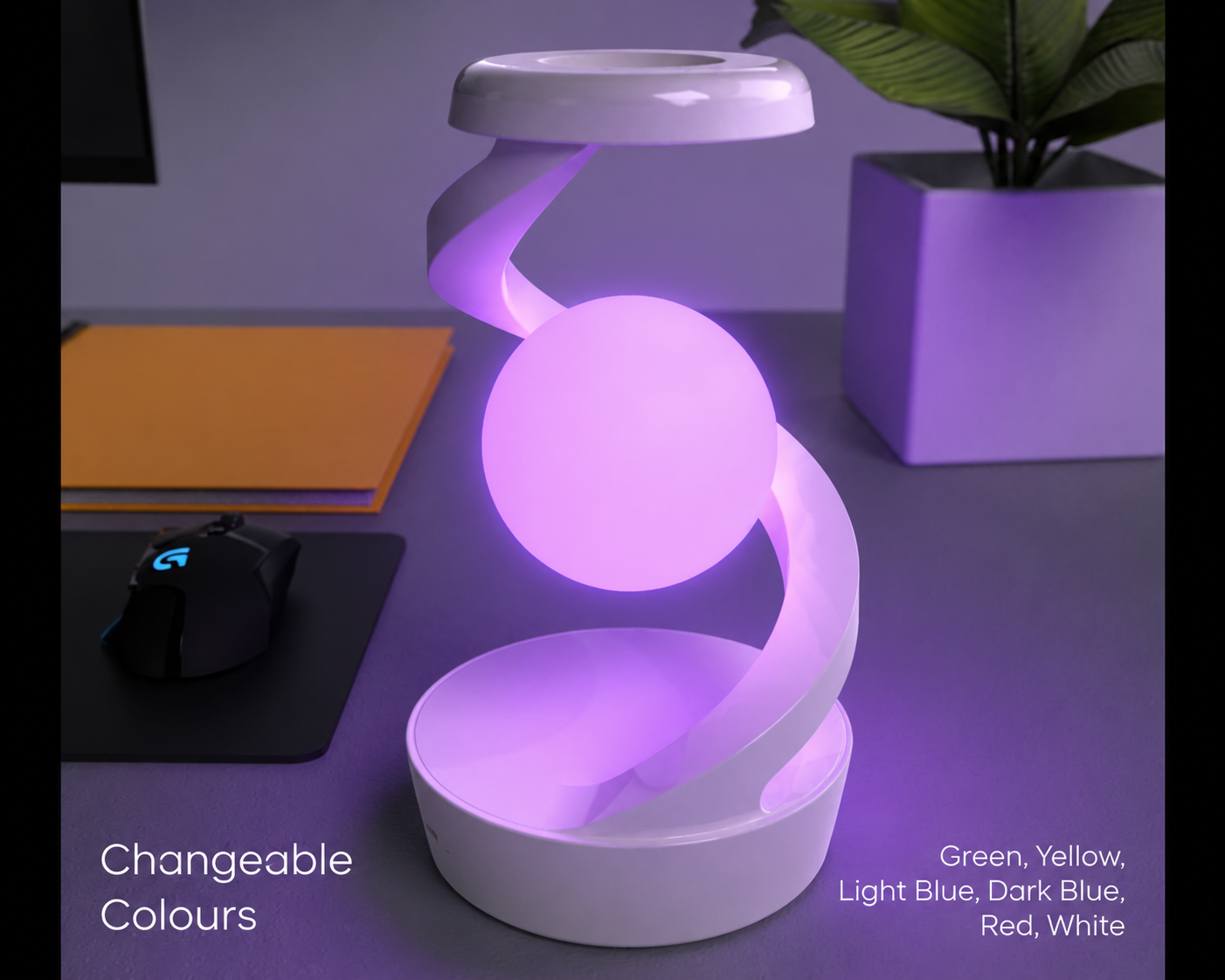 LunaDock – Moon Lamp with Wireless Charging