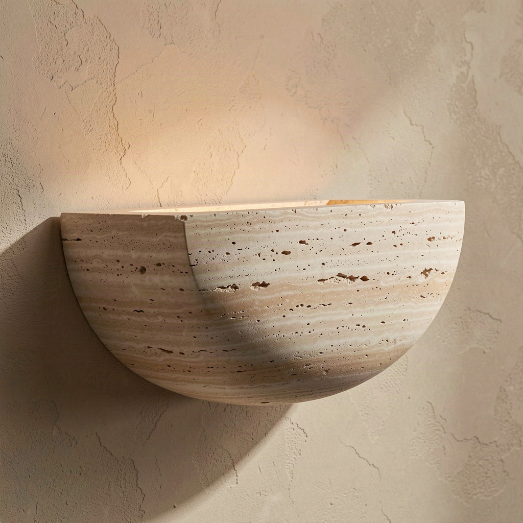 Solid Travertine, Cut and Ground